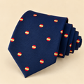 Corbata Azul Marino con Lunares de la Bandera de España