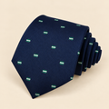 Corbata Azul Marino con Bandera de Andalucía
