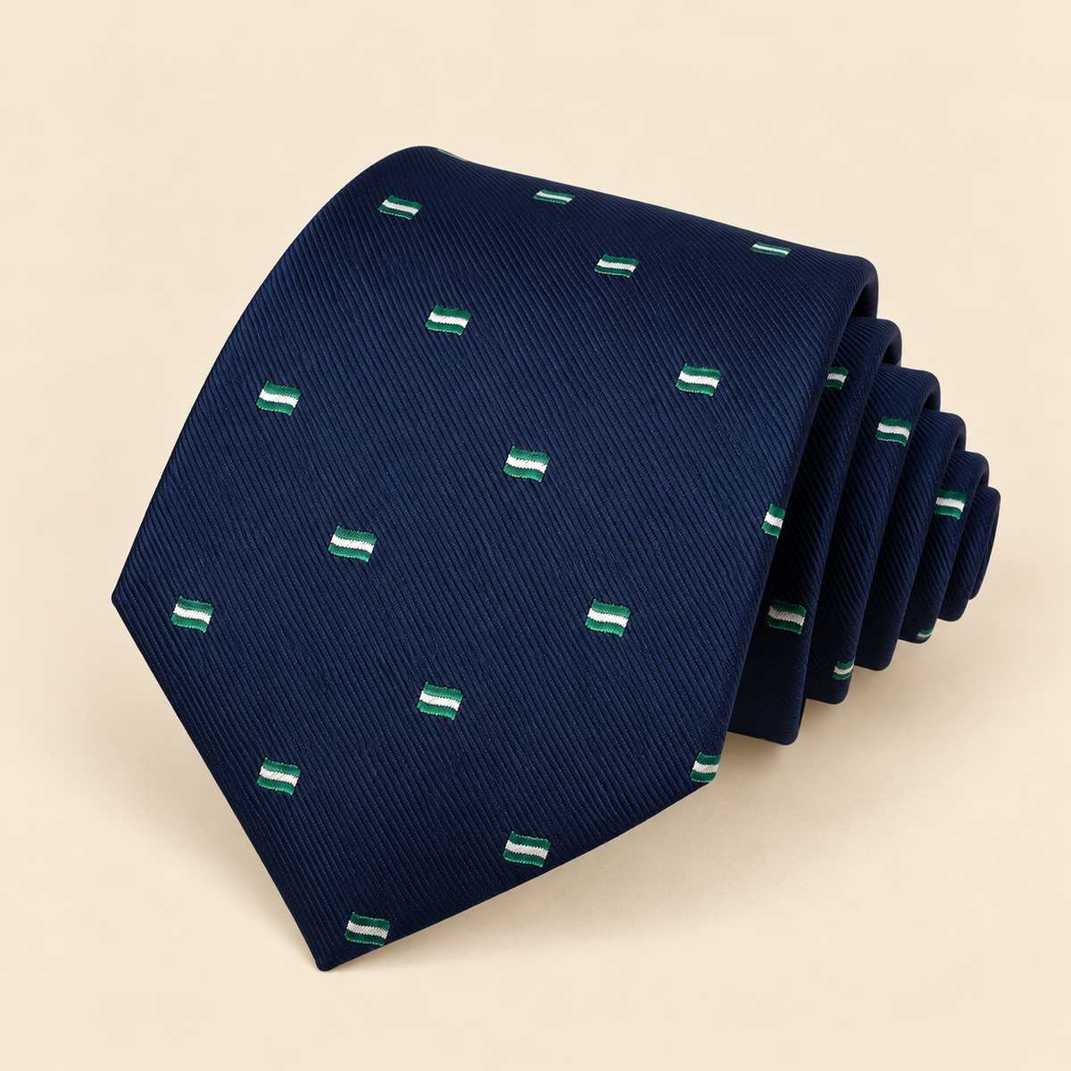 Corbata Azul Marino con Bandera de Andalucía